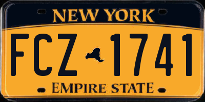 NY license plate FCZ1741