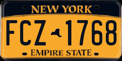 NY license plate FCZ1768