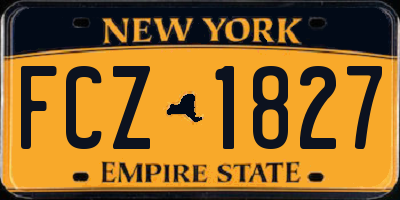 NY license plate FCZ1827