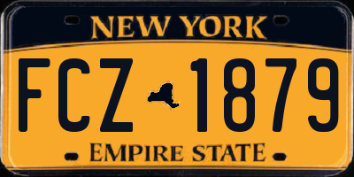 NY license plate FCZ1879