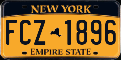 NY license plate FCZ1896