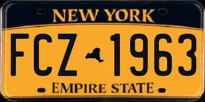 NY license plate FCZ1963