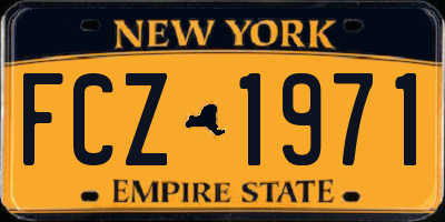 NY license plate FCZ1971