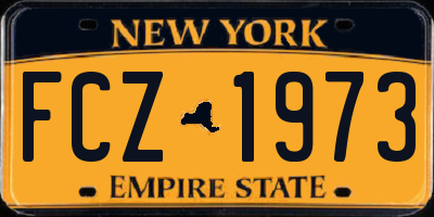 NY license plate FCZ1973