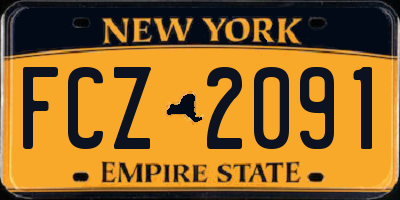 NY license plate FCZ2091