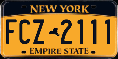 NY license plate FCZ2111