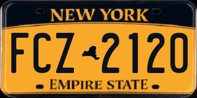 NY license plate FCZ2120