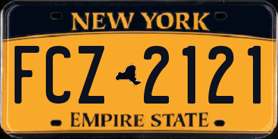 NY license plate FCZ2121