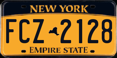 NY license plate FCZ2128