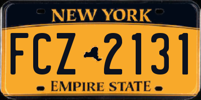 NY license plate FCZ2131