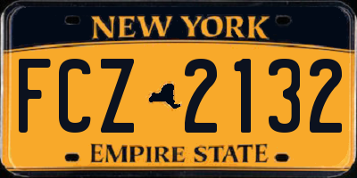 NY license plate FCZ2132