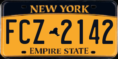 NY license plate FCZ2142