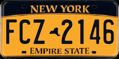 NY license plate FCZ2146