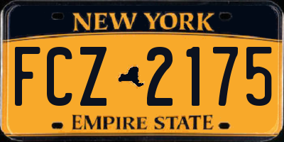 NY license plate FCZ2175