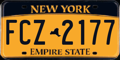 NY license plate FCZ2177