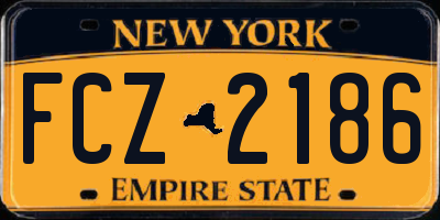 NY license plate FCZ2186