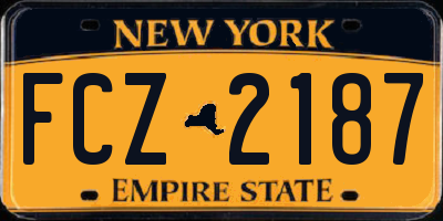 NY license plate FCZ2187