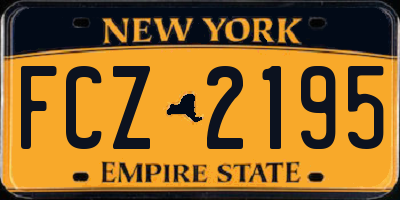 NY license plate FCZ2195