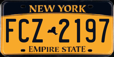 NY license plate FCZ2197