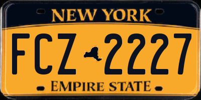 NY license plate FCZ2227