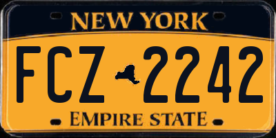 NY license plate FCZ2242