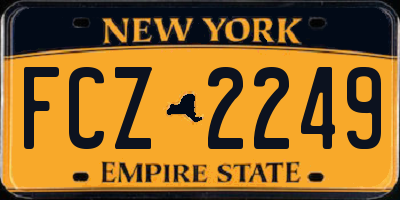 NY license plate FCZ2249