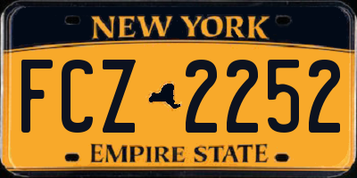 NY license plate FCZ2252