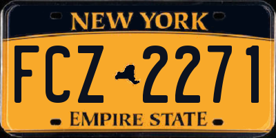NY license plate FCZ2271