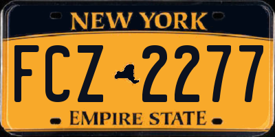 NY license plate FCZ2277