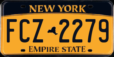 NY license plate FCZ2279