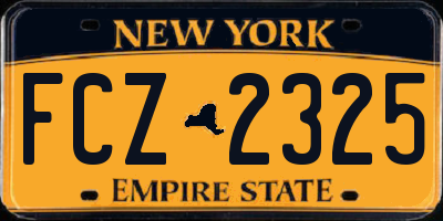 NY license plate FCZ2325