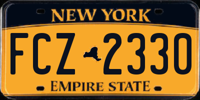 NY license plate FCZ2330