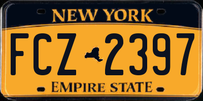 NY license plate FCZ2397