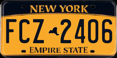 NY license plate FCZ2406