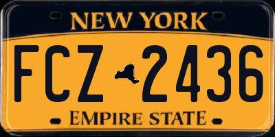 NY license plate FCZ2436