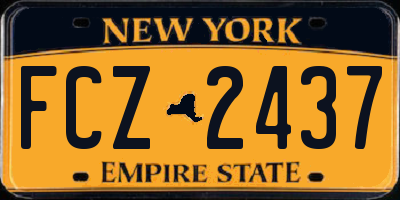 NY license plate FCZ2437