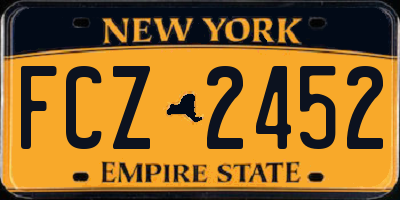 NY license plate FCZ2452