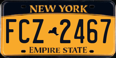 NY license plate FCZ2467