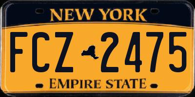 NY license plate FCZ2475