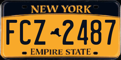 NY license plate FCZ2487