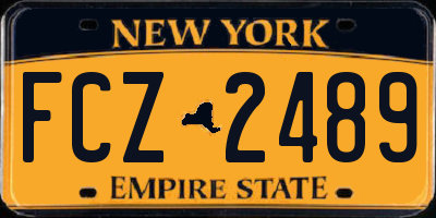 NY license plate FCZ2489