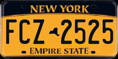 NY license plate FCZ2525