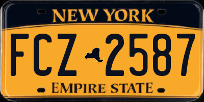 NY license plate FCZ2587