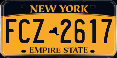 NY license plate FCZ2617