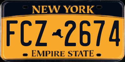 NY license plate FCZ2674