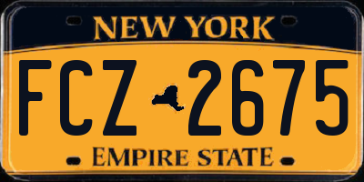 NY license plate FCZ2675