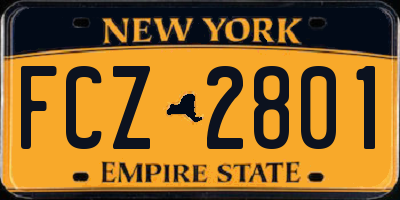NY license plate FCZ2801