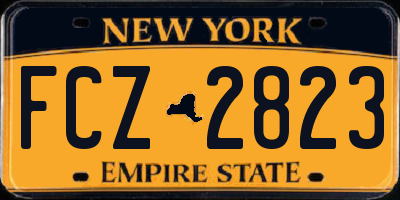 NY license plate FCZ2823