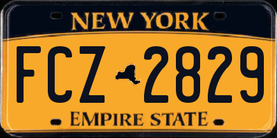 NY license plate FCZ2829