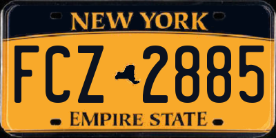 NY license plate FCZ2885